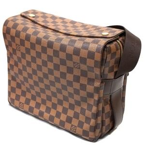 LOUIS VUITTON Naviglio Shoulder Bag Damier Canvas Crossbody Brown LV